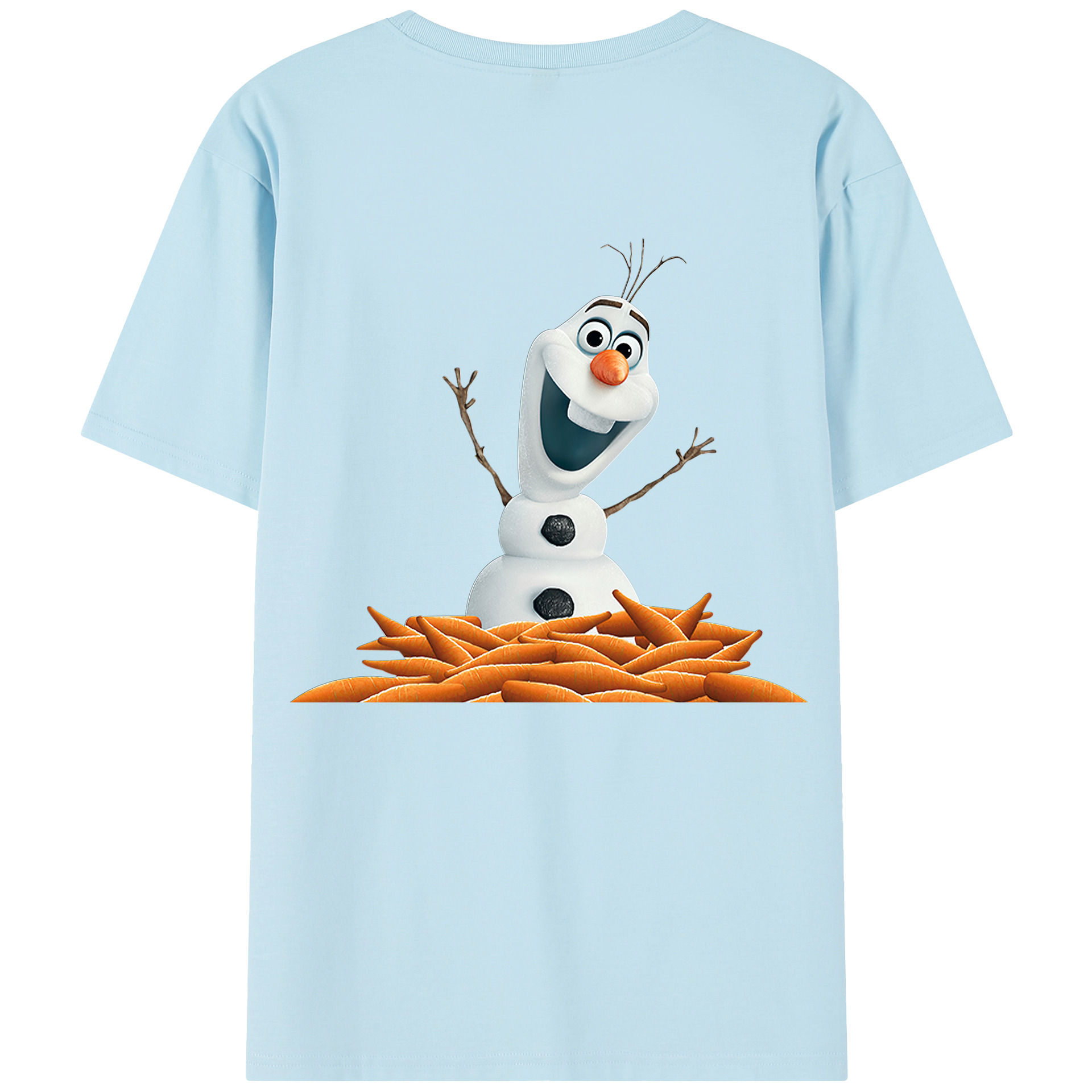 （画像用） アナと雪の女王 アンナ エルサ Frozen Anna Elsa 綿100％半袖Tシャツ（背面プリント）